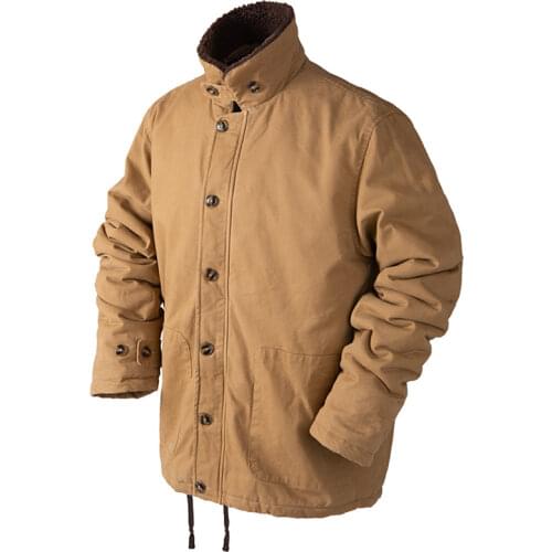 1.1KG!!! N1 Deck Winter Jacket Men Work Vintage US Navy Army Military Cotton Tactical Thick Warm Coats Man Classic Retro Male