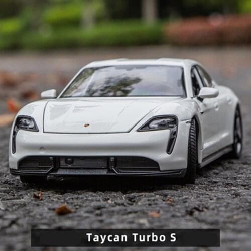 1:24 Porsches Taycan Turbo S Sports Car Alloy Car Model Diecast Metal Car Model Collection Simulation Boys Toy For Children Gift