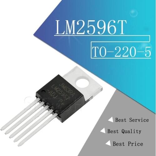 10pcs/lot LM2596T-ADJ LM2596 LM2596T Voltage Regulators - Switng Regulators 150 KHZ 3A EP-DOWN VLTG REG TO-220-5