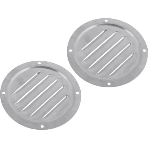 2Pcs Round Louver Vent 103mm for Marine Boat Yacht RV Stainless Steel