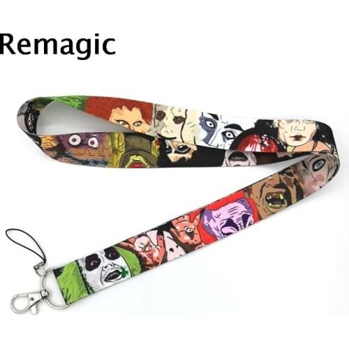 20pcs Michael Myers Horror characters Neck keychain necklace Anime Cartoon Neck Strap Lanyard ID badge holder Keychain Lanyards