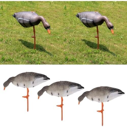 3 pcs Goose Hunting Decoys Field Full Body Garden Yard Lawn Decoration EVA 3D Lifelike Goose for Land / Water use