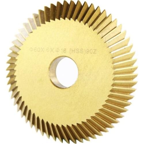 60*6*16*90T HSS High Speed Steel Cutting Saw Blade Single-tooth Titanium-plated Circular Saw Blade Cutting Blade