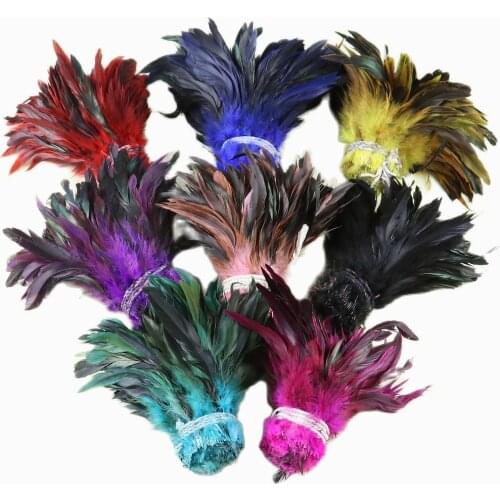 800-1000Pcs/Bundle Natural Rooster Feathers Sewing Dress Accessories Wedding Clothes Decoration Colorful Plumes Crafts Wholesale