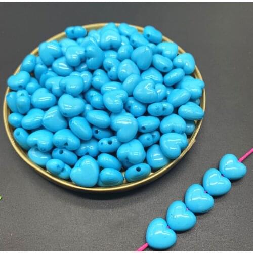 50pcs 10mm of Acrylic Heart Beads Earrings Necklace Accessories Beads For Jewelry Making DIY Jewelry Findings#05
