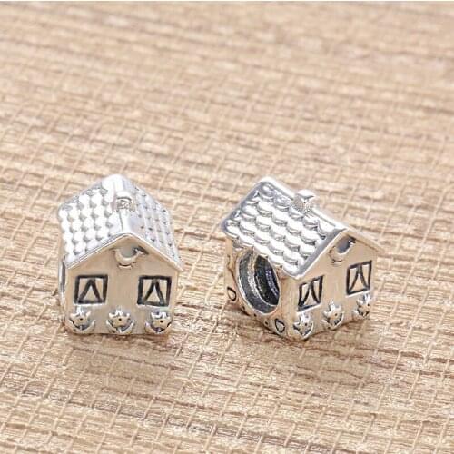 Authentic 925 Sterling Silver Beads New Fashion Family Sweet Home Beads Fit Original Pandora Bracelet For Christmas Diy Jewelry