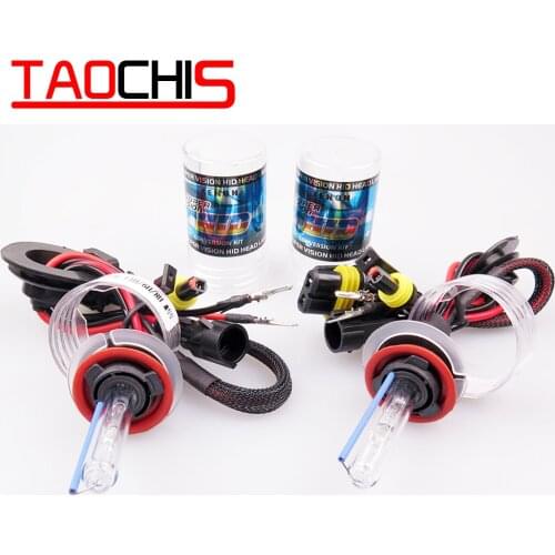 Taochis AC 12V 35W Car HID Xenon Bulbs H8 H9 H11 3000K 4300k 6000k 8000k Replacement Auto Headlight Car lights front light Lamps