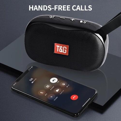 2021 Hands-Free Mini USB TG173 Bluetooth Speaker Portable Subwoofer Surround Outdoor Speakers Support FM Radio Microphone
