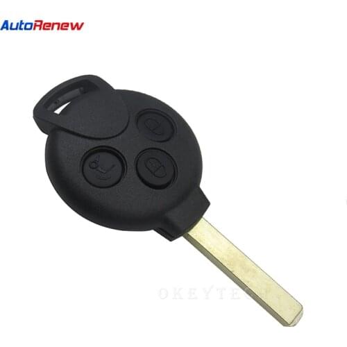 OkeyTech 3 Buttons Car Key Shell Case For Mercedes Benz Smart For two 450 Forfour 451 Roadstar For Two Passion Pulse 2003-2005