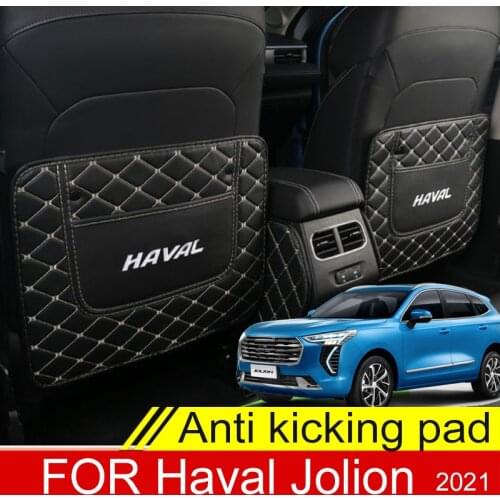 For Haval Jolion 2021 Car Anti Child Kick Pad Interior Seat Back Dirty Protective Leather Cover Waterproof