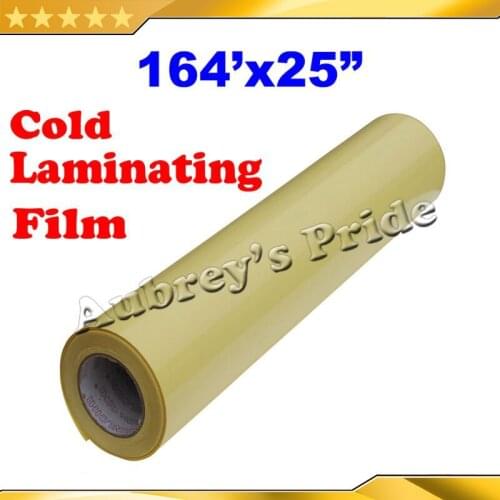 25"X164' (0.635x50M) Glossy UV Luster Cold Laminating Film Protect Photo For Cold Laminator
