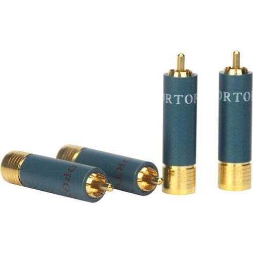 Hi-end Ortofon Reference 8NX RCA Connectors 4pcs Gold-plated HIFI RCA Plug for RCA Male Interconnect Audio Cable