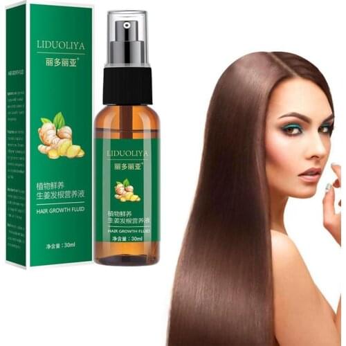 Ginger Hair Oil Essential Oils Herbal Keratin Fast Hair Growth Essence Loss Liquid Ginger Dense Fast Grow Restoration Hair Care