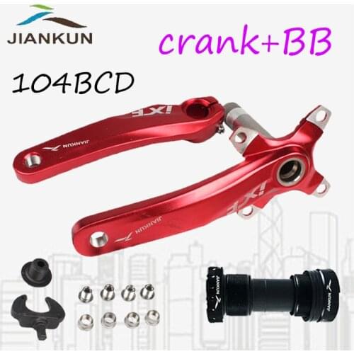 JIANKUN 104BCD IXF Aluminum Road Mountain Bike Crank 170mm MTB Bicycle Crank Arm with Bottom Bracket BB Bicycle Accessories