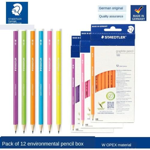 12 sets Staedtler Wopex HB 180 HB, Pencil, Pack of 12Graphite and coloured pencils made of WOPEX material