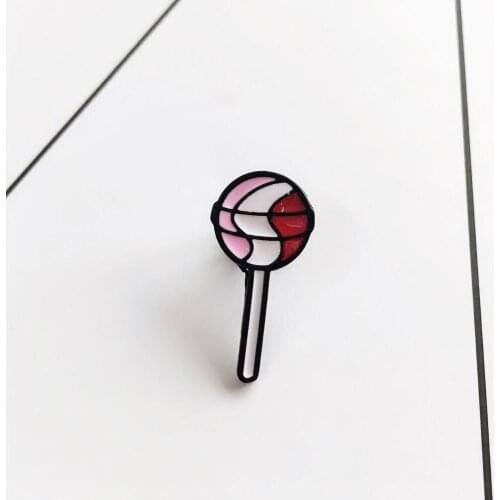 Creative Cartoon Lollipop Brooch for Women Fashion Enamel Pins Denim Jackets Bag Shirt Badge Brooches Kids Jewelry Girls Gifts