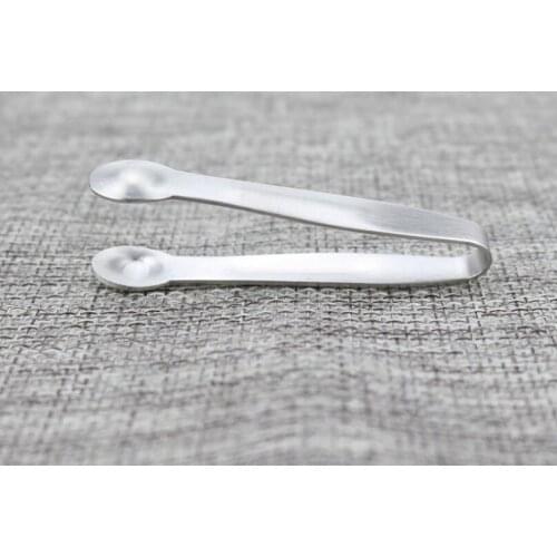 Mini Ice Clamp Stainless Steel Coffee Sugar Tongs Tool Bar Barbecue BBQ Clip Kitchen Accessories LX5169