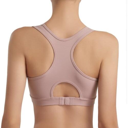 New Yoga Hasp Vest Womens Sports Bra Fitness Underwear Gym Workout Running Push-Up Cross-Back Crop Bra Solid Color Fitness Top