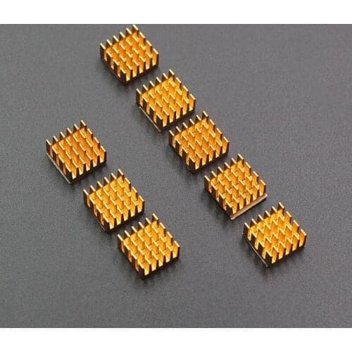 New16PCS Heat Sinks Aluminium shim pad Thermal VGA RAM Heat Sinks Spreader Memory Cooler Cooling For DDR SIZE 15mm*15mm*8mm