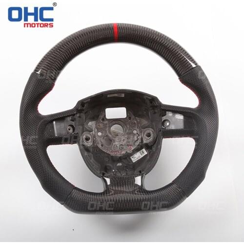 100% Real Carbon Fiber Steering Wheel compatible for A1 A2 A3 A4 A5 S3 S4 RS3 RS4 RS5 RS6 RS7 S line