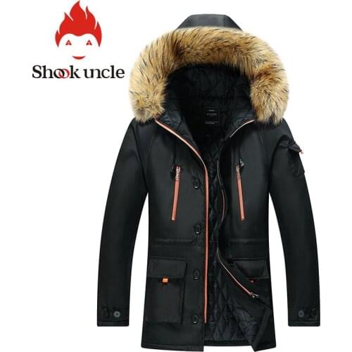 Мужские парки с мехом Shook uncle China At AliExpress