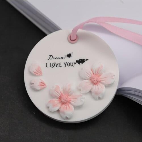 Cherry blossoms Aromatherapy Silicone Wax Mold Silica Gel DIY Aroma Gypsum Plaster Silicon Mould For Car Pendant