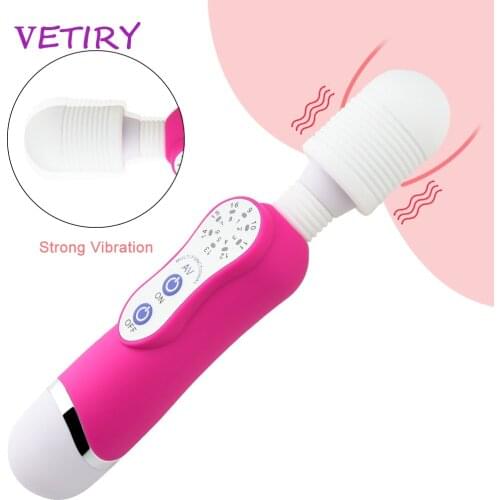 VETIRY 16 Speed Dildo Vibrator Powerful Vibration Magic Wand G-spot Massage Clitoris Stimulator Sex Toys for Women Masturbator