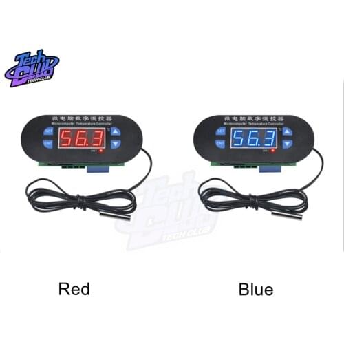 W1308 DC 12V Intelligent Digital Display Temperature And Humidity Controller Switch Control NTC Sensor Meter Red Or Blue LED