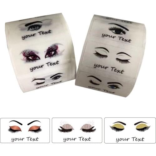 100 Pieces, 3x1.5cm,4x2cm EyeLashes Custom Logo Personalized Eyelash Business Sticker, Lash Artist Sticker,EyeLash Clear Sticker