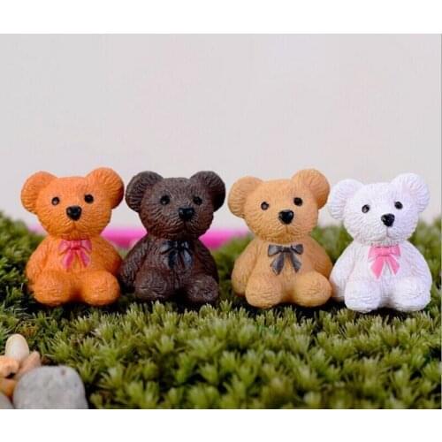 4Pcs/lot Cute Bear Doll Accessories Moss Micro Landscape Combination DIY Toy Ornaments KS 038