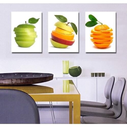 5D DIY diamond Painting triptych Fruit 3D Cross Stitch diamond embroidery mosaic diamonds wall stickers painting chickens decor