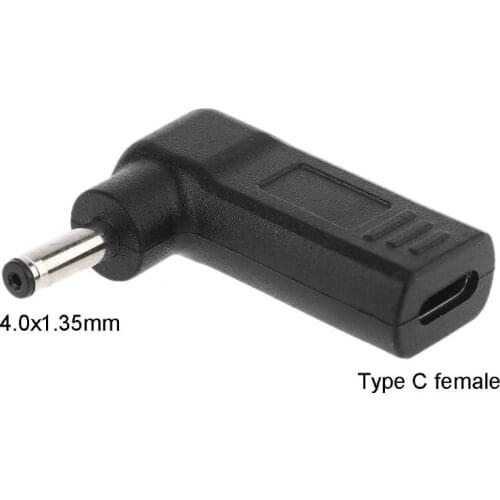 DC Power Adapter USB Type C Female to 4.0x1.35mm Male Plug Jack Connector Converter for A-sus Zenbook UX21A UX31A UX32A