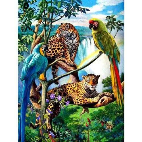 Full Square/Round drill diamond Painting Jungle animals 5D DIY diamond embroidery Rhinestones mosaic Decoration
