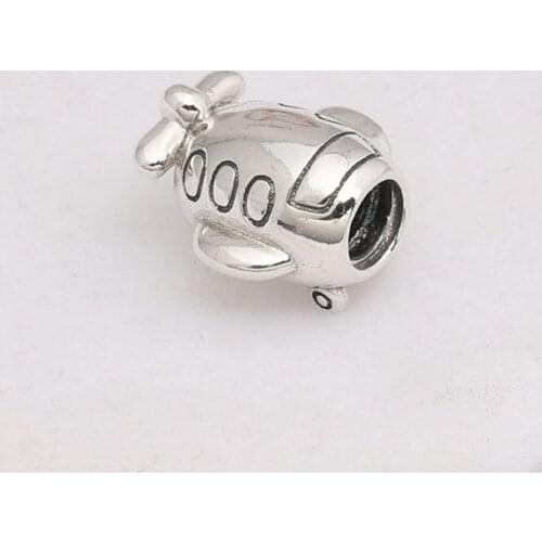 Authentic S925 Bead Fly Away Plane Airplane Bead fit Lady Bracelet Bangle DIY Jewelry