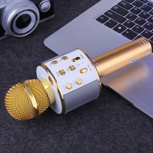 Bluetooth Karaoke Microphone Wireless Microphone Professiona Speaker Handheld Microfone Player Singing Recorder Mic