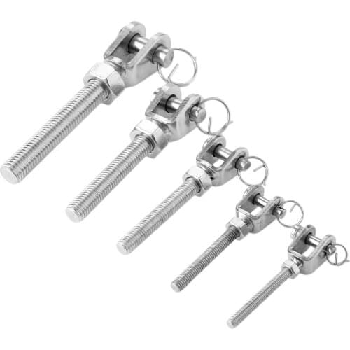 1Pc M5 M6 M8 M10 M12 304 Stainless Steel Jaw Open Bolt & Nut Replacement Turnbuckle Rigging Screw Parts