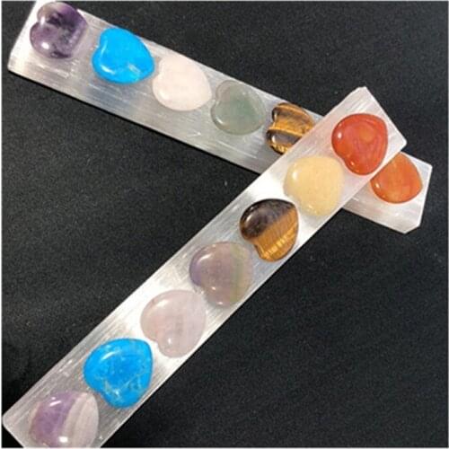 Chakra Selenite Stick Heart Crystal Healing Gemstones For Home Decoration