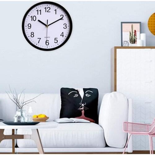 2 Packs Non-Ticking Silent Wall Clocks 10 Inch Classic Quartz Decor Clock Easy To Read For Room/Home/Kitchen/Bedroom