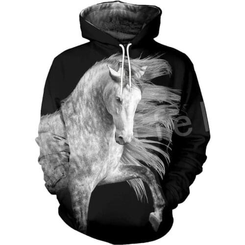 Tessffel Animal Horse art Unisex Colorful Casual Tracksuit Harajuku 3Dfull Print Hoodie/Sweatshirt/Jacket/Mens Womens s-2