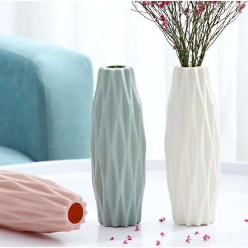 Home Decoration Desktop Flower Vase Plastic Flower Pot Basket Home Living Room Decoration Decor