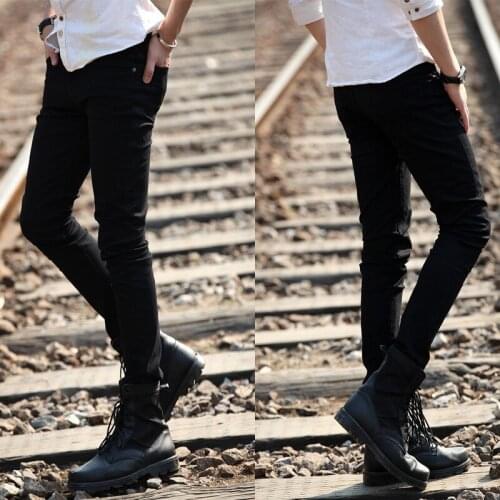 Spring Autumn 2021Korean Style For Men Slim Jeans pencil pants Jeans Men Skinny Slim Fit Clothes For Teenagers Denim Trousers