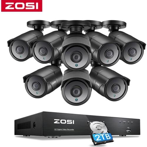 ZOSI 8CH 4K 8MP H.265 TVI AHD Analog Video Surveillance CCTV Camera Security System Kit Recorder DVR Outdoor Camcorder for Home