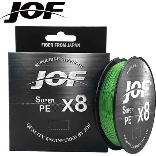 JOF X8 Strong 300M 500M 8 Strand Weaves PE Braided Fishing Line Multifilament 15LB 20LB 30LB 40LB 50LB 60LB 80LB 100LB