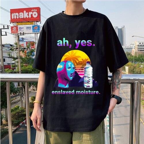 Hot Sale Popular Couple Tops Ah Yes Enslaved Moisture Printed Funny T-shirts Graphic Classic Summer High Quality Oversize Tshirt