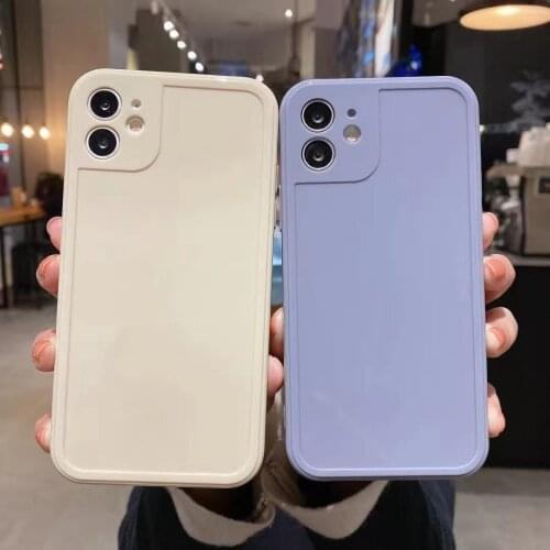 Gimfun Matte Candy Pure Color Phone Case for iPhone 11 12 Mini Pro Max XS Max X XR 7 8 Plus Simple Soft Silicone Tpu Back Cover