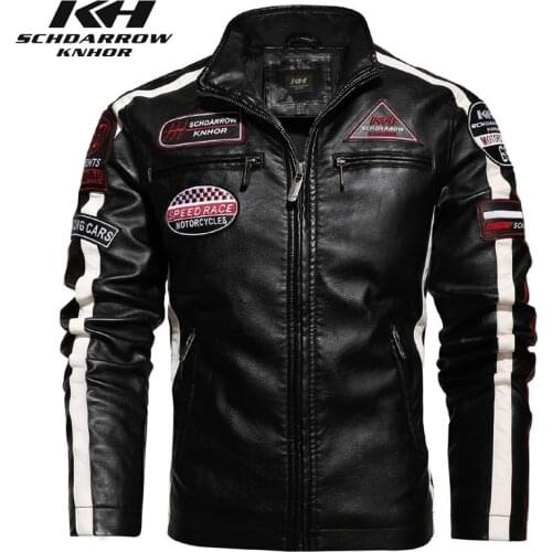 Mens Leather Jackets Mens Brand Motorcycle Leather Jacket Coat Men Handsome Washed Embroidery Biker PU Jacket Male Jaqueta 4XL
