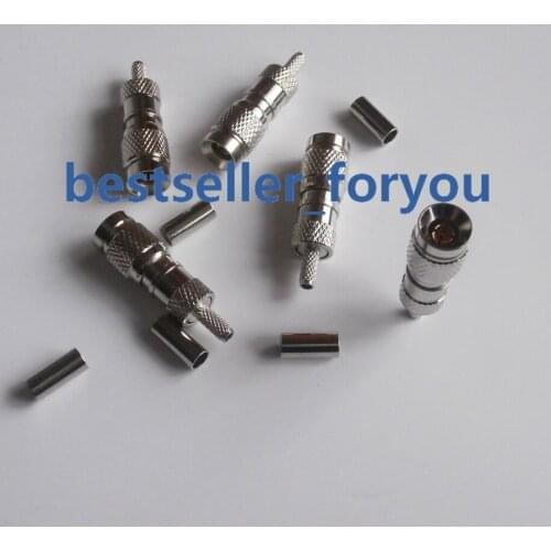 DIN 1.0/2.3 CC4 Male Plug Crimp Connectors For Cable RG174 RG316 LMR100 RG179 Cable