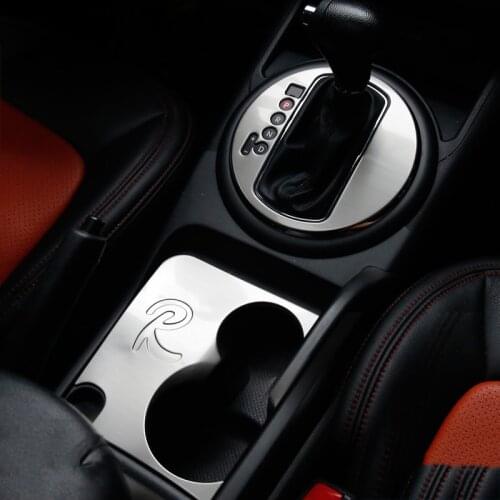 For KIA Sportage 3 2011 2012 2013 2014 2015 Car Water Cup Gear Shift Panel Interior Decorative Cover Stainless Steel Accessories
