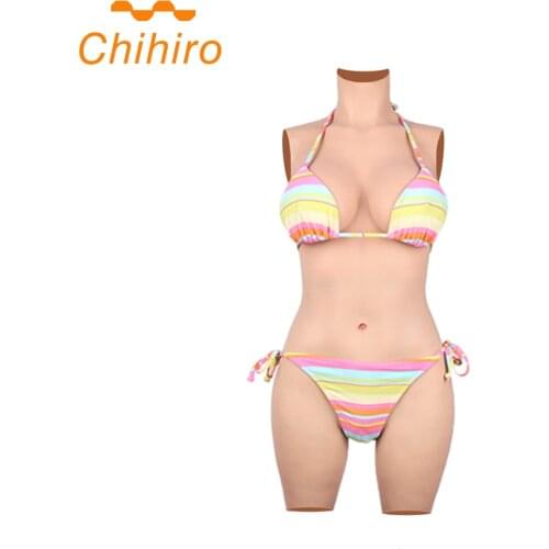 G CUP Full Bodysuit High Collar Neck Breast Forms Silicone for Crossdresser Fake Boobs Chest Breast Forms for Men to female 4G