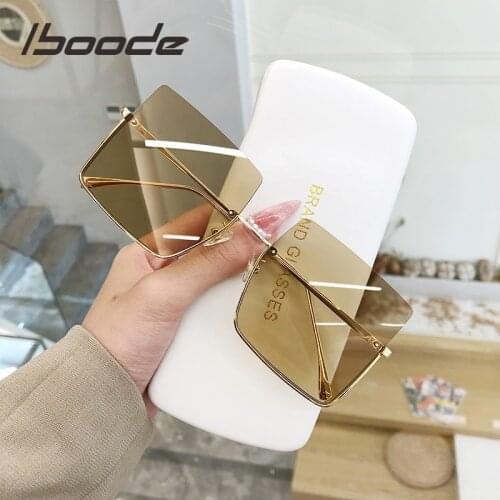 Iboode Popular Half Frame Sunglasses Metal Trimmed Women Sun glasses Men Women Driving Vintage Shades Goggle Eyewear UV400